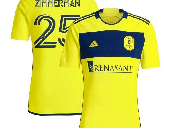 Walker Zimmerman Nashville SC adidas 2024 The 615 Kit Replica Player Jersey - Yellow