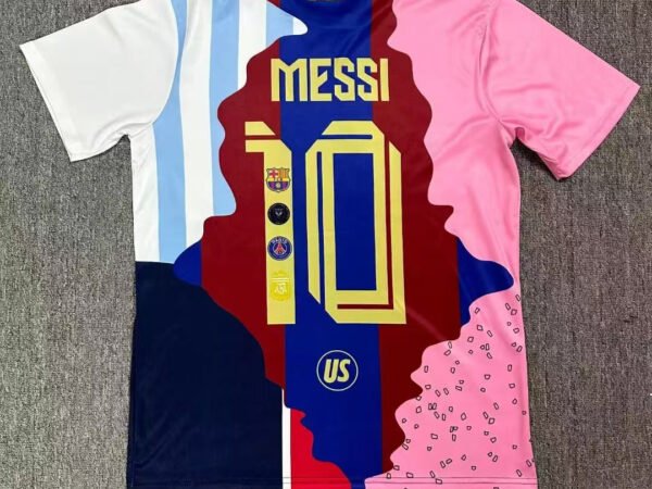 Lionel Messi Commemorative All Club Football Logo Limited Edition Jersey