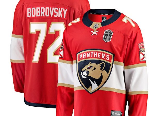 Sergei Bobrovsky Florida Panthers 2025 Stanley Cup Final Home Breakaway Player Jersey - Red