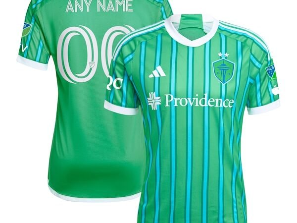 Seattle Sounders FC adidas 2024 The Anniversary Kit Authentic Custom Jersey – Green