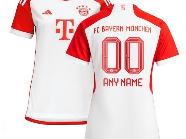 Bayern Munich adidas Women's 2023/24 Home Replica Custom Jersey - White