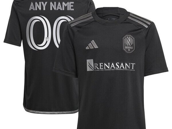 Nashville SC adidas Youth 2024 Man In Black Kit Replica Custom Jersey - Black
