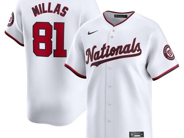 Drew Millas Washington Nationals Nike Home Limited Player Jersey - White