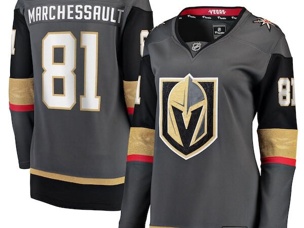 Jonathan Marchessault Vegas Golden Knights  Women's Home Breakaway Jersey - Gray