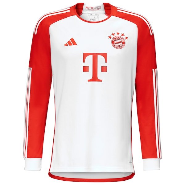 Bayern Munich adidas 2023/24 Home Replica Custom Long Sleeve Jersey - White