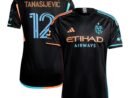Strahinja Tanasijevic New York City FC adidas 2024 24/7 Kit Authentic Player Jersey - Black
