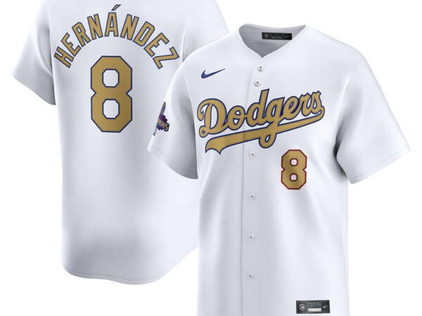 Enrique Hernández Los Angeles Dodgers Nike 2025 Gold World Series Champions Limited Jersey - White