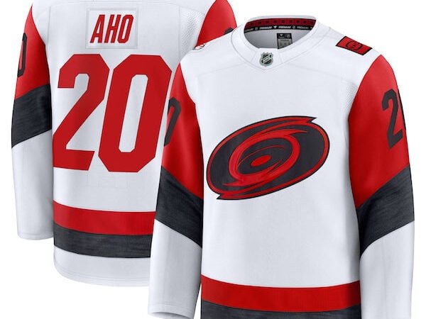 Sebastian Aho Carolina Hurricanes  Away Premium Jersey - White