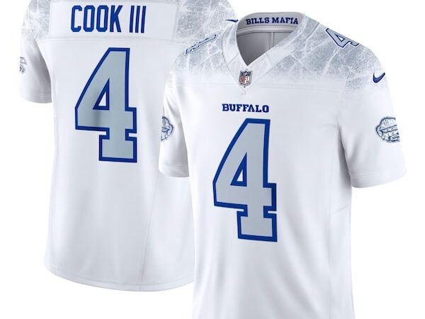 James Cook III Buffalo Bills Nike 2025 Rivalries Collection Limited Jersey - White