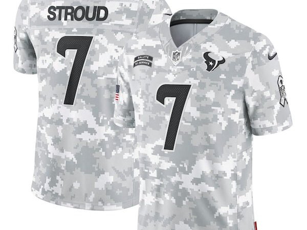 C.J. Stroud Houston Texans Nike 2024 Salute to Service Limited Jersey - Arctic Camo