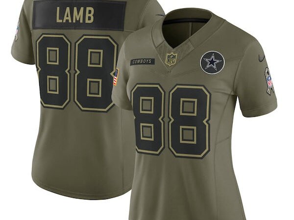 CeeDee Lamb Dallas Cowboys Nike Women's 2025 Salute to Service Limited Jersey - Olive
