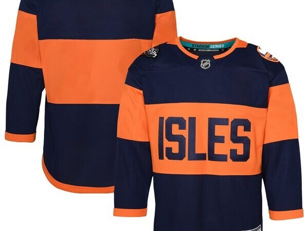 New York Islanders Youth 2024 NHL Stadium Series Premier Jersey – Navy