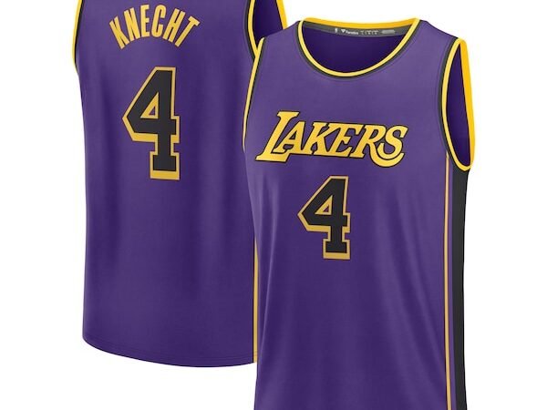 Dalton Knecht Los Angeles Lakers  Fast Break Replica Player Jersey - Statement Edition - Purple