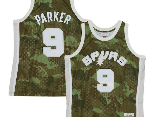 Tony Parker San Antonio Spurs Hardwood Classics 2000/01 Ghost Green Swingman Jersey - Camo