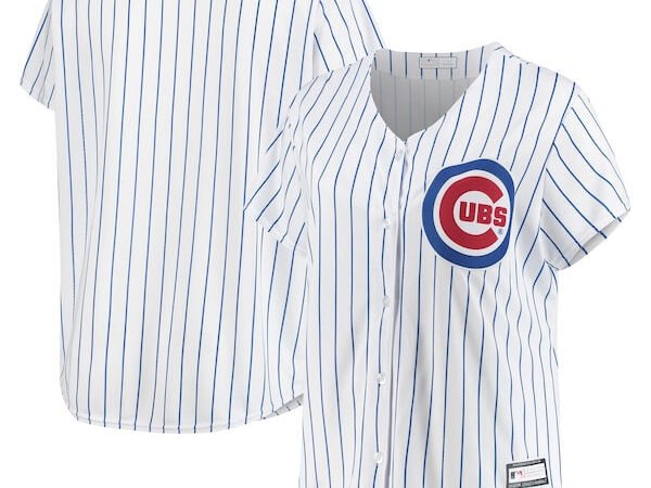 Chicago Cubs Women's Plus Size Sanitized Replica Team Jersey - White