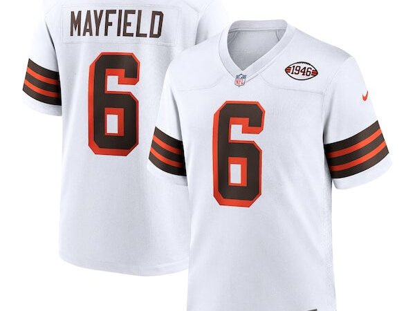 Baker Mayfield Cleveland Browns Nike 1946 Collection Alternate Game Jersey - White/Brown