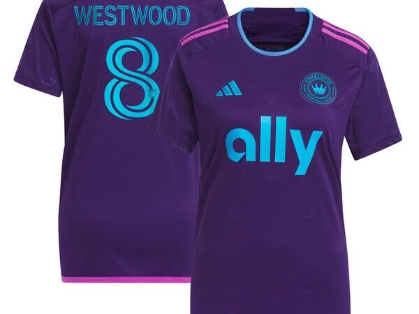 Ashley Westwood Charlotte FC adidas Women's 2023 Crown Jewel Kit Replica Jersey - Purple