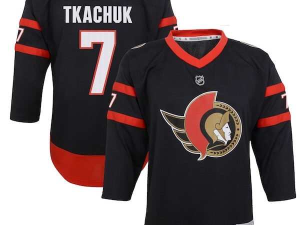 Brady Tkachuk Ottawa Senators Youth 2020/21 Home Replica Player Jersey - Black