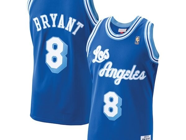 Youth Los Angeles Lakers Kobe Bryant Royal 1996-97 Hardwood Classics Authentic Player Jersey- Blue/Gold/Purple