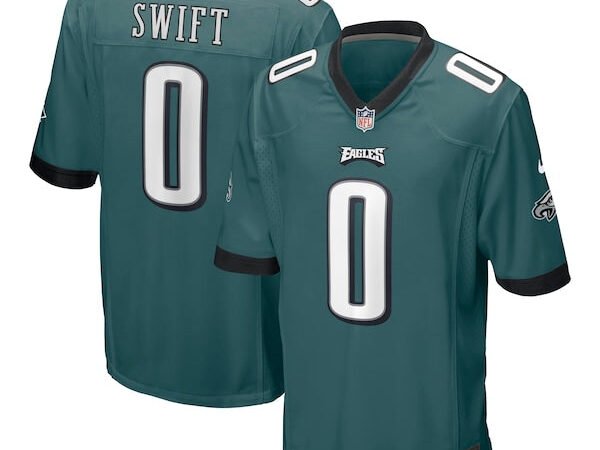 D'Andre Swift Philadelphia Eagles Nike Game Player Jersey - Midnight Green