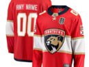 Florida Panthers 2025 Stanley Cup Final Home Breakaway Custom Jersey - Red