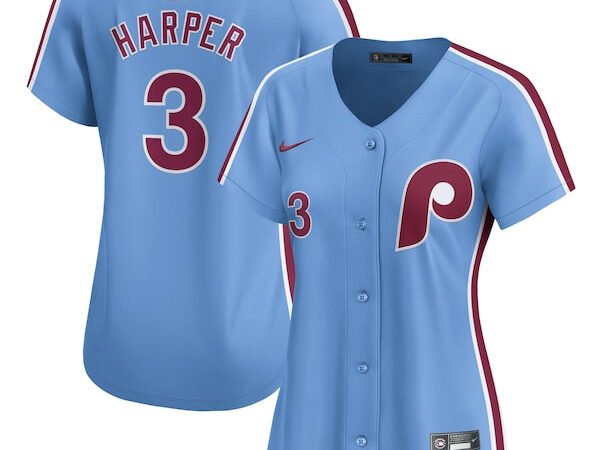 Bryce Harper Philadelphia Phillies Nike Women's Alternate Limited Player Jersey – Light Blue