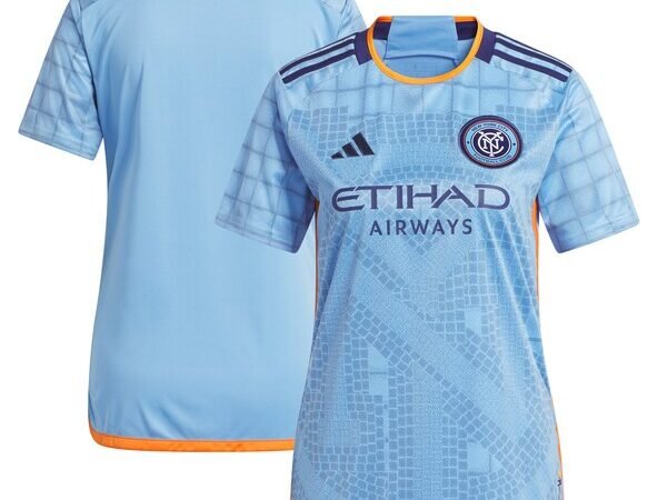New York City FC adidas Women's 2024 The Interboro Kit Replica Jersey - Light Blue