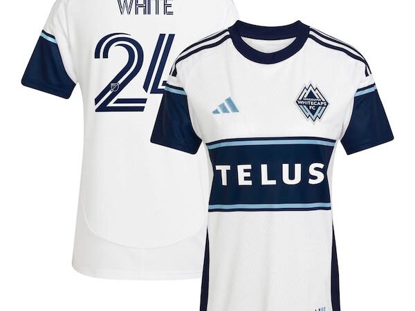Brian White Vancouver Whitecaps FC adidas Women's 2025 The Peak Replica Player Jersey - White