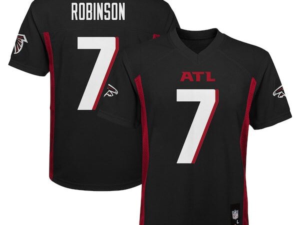 Bijan Robinson Atlanta Falcons Youth Replica Player Jersey - Black