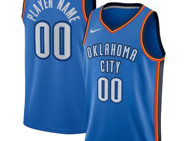 Oklahoma City Thunder Nike Swingman Custom Jersey Blue - Icon Edition