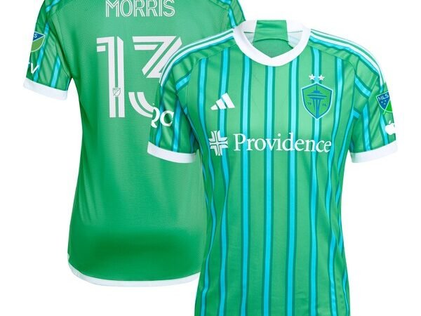 Jordan Morris Seattle Sounders FC adidas 2024 The Anniversary Kit Authentic Player Jersey – Green