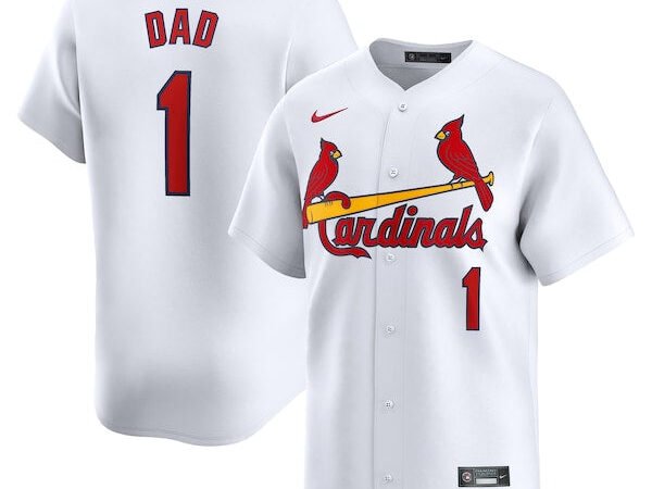 St. Louis Cardinals Nike #1 Dad Home Limited Jersey - White