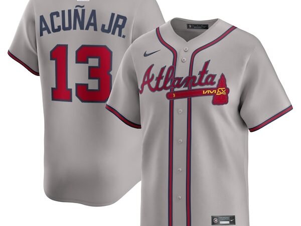 Ronald Acuña Jr. Atlanta Braves Nike Road Limited Player Jersey - Gray