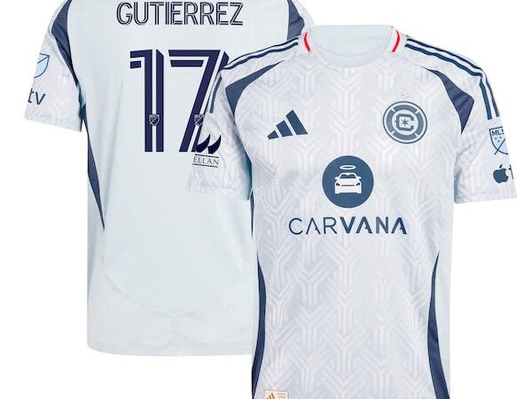 Brian Gutierrez Chicago Fire adidas 2025 The Municipal Kit Authentic Player Jersey - Light Blue