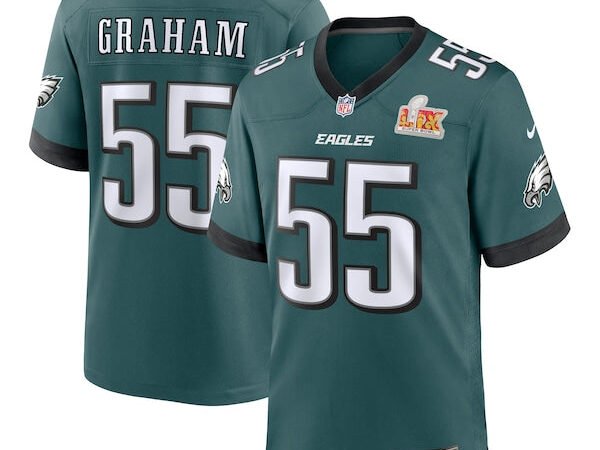 Brandon Graham Philadelphia Eagles Nike Super Bowl LIX Game Player Jersey - Midnight Green