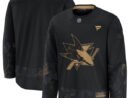 San Jose Sharks  2024 Military Appreciation Practice Jersey - Black