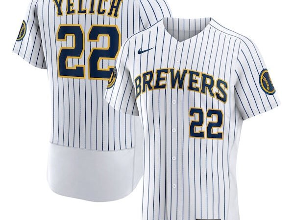 Christian Yelich Milwaukee Brewers Nike Alternate Authentic Player Jersey - White