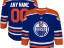 Edmonton Oilers Youth Home Replica Custom Jersey - Royal