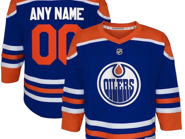 Edmonton Oilers Youth Home Replica Custom Jersey - Royal