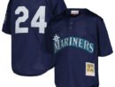 Ken Griffey Jr. Seattle Mariners Youth Cooperstown Collection Mesh Batting Practice Jersey - Navy