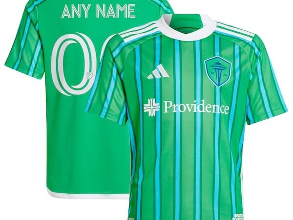 Seattle Sounders FC adidas Youth 2024 The Anniversary Kit Replica Custom Jersey – Green