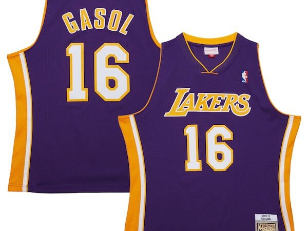 Pau Gasol Los Angeles Lakers  2009/10 Hardwood Classics Swingman Jersey - Purple