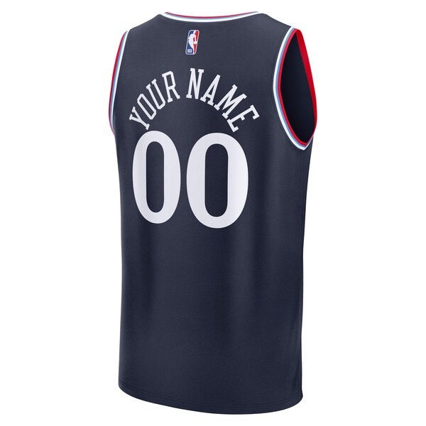 LA Clippers Youth Fast Break Custom Replica Jersey - Navy - Icon Edition/White/Red