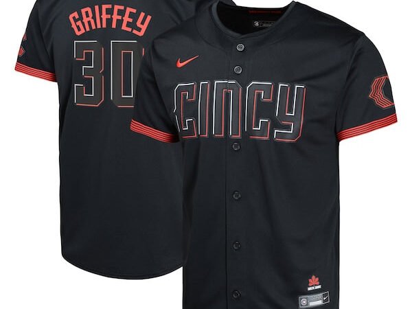 Ken Griffey Jr. Cincinnati Reds Nike Youth City Connect Limited Player Jersey - Black
