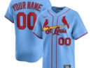 St. Louis Cardinals Nike Alternate Limited Custom Jersey - Light Blue/White
