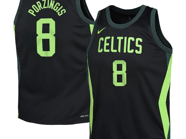 Kristaps Porzingis Boston Celtics Nike Youth 2024/25 Swingman Player Jersey - City Edition - Black