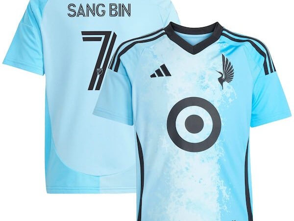Jeong Sang-bin Minnesota United FC adidas Youth 2025 CONVERGENCE Replica Player Jersey - Blue