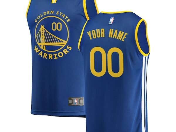 Golden State Warriors  Youth 2019/20 Fast Break Custom Replica Jersey Royal - Icon Edition