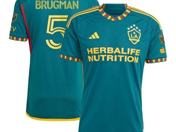 Gastón Brugman LA Galaxy adidas 2024 LA Kit Authentic Player Jersey - Green