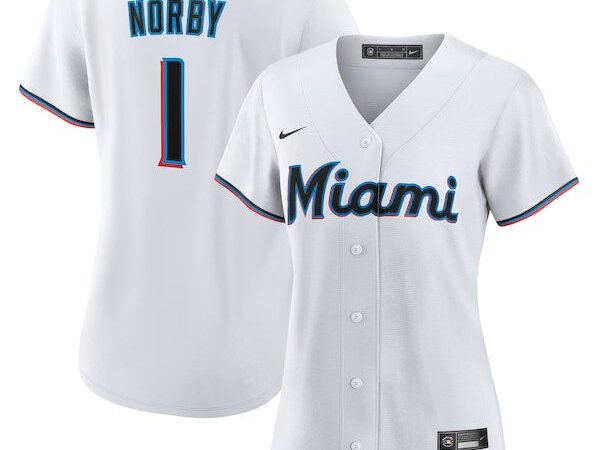 Connor Norby Miami Marlins Nike Women's Home Replica Jersey - White